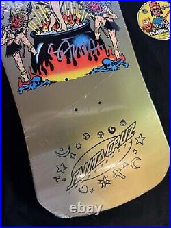 RARE SIGNED Steve Alba SALBA Santa Cruz Gold Witch Doctor Skateboard Deck AUTO