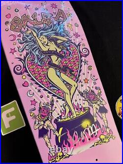 RARE SIGNED Steve Alba SALBA Santa Cruz Pink Witch Doctor Skateboard Deck AUTO