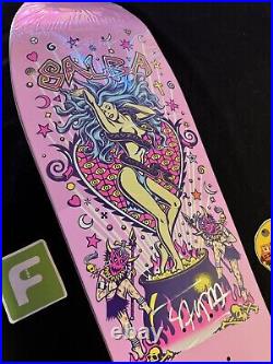 RARE SIGNED Steve Alba SALBA Santa Cruz Pink Witch Doctor Skateboard Deck AUTO