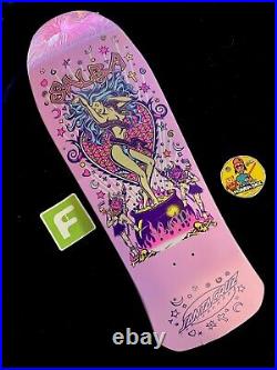 RARE SIGNED Steve Alba SALBA Santa Cruz Pink Witch Doctor Skateboard Deck AUTO