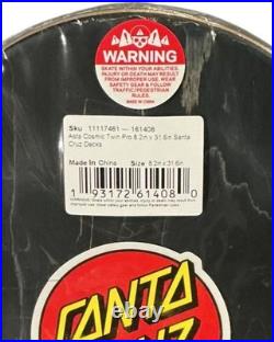 RARE SIGNED Tom Asta Cosmic Twin Pro 8.2 Santa Cruz Skateboard Deck