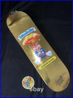 RARE Santa Cruz Garbage Pail Kids Adam Bomb Topps Gold Foil Skateboard Deck Blem