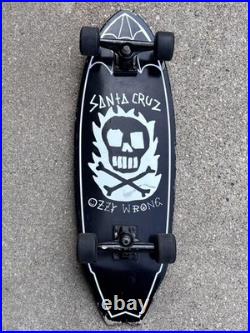 RARE Santa Cruz Ozzy Wright Model Skateboard 9.7 Ozzy Wrong Skull Surf City Doom