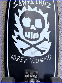 RARE Santa Cruz Ozzy Wright Model Skateboard 9.7 Ozzy Wrong Skull Surf City Doom