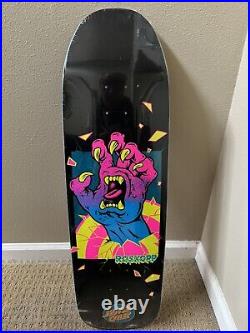 RARE Santa Cruz Rob Roskopp Frame Hand Neon 9.51 Skateboard Deck