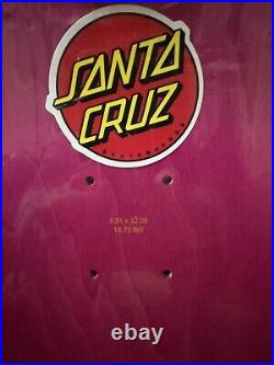 RARE Santa Cruz Rob Roskopp Frame Hand Neon 9.51 Skateboard Deck