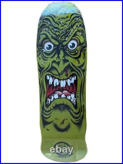 RARE Santa Cruz Rob Roskopp Puke Green Face 80's Skateboard 9.5 Deck NEW