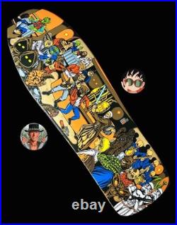 RARE Star Wars Santa Cruz Skateboard Deck Mos Eisley Cantina Scene Pitchgrim Art