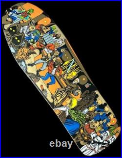 RARE Star Wars Santa Cruz Skateboard Deck Mos Eisley Cantina Scene Pitchgrim Art