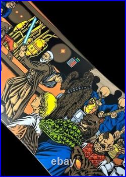 RARE Star Wars Santa Cruz Skateboard Deck Mos Eisley Cantina Scene Pitchgrim Art