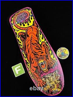 RARE Steve Alba SALBA Santa Cruz Pink Tiger Missile Skateboard Deck In Shrink