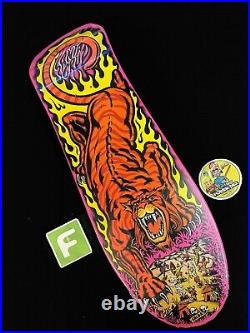 RARE Steve Alba SALBA Santa Cruz Pink Tiger Missile Skateboard Deck In Shrink