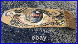 RARE Vintage 80s Santa Cruz Rob Roskopp Eye Skateboard Deck Jim Phillips OG