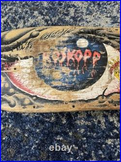 RARE Vintage 80s Santa Cruz Rob Roskopp Eye Skateboard Deck Jim Phillips OG
