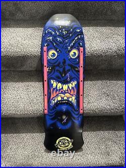 Rare Colorway Santa Cruz Rob Roskopp FACE Skateboard Deck Reissue BLACK BLUE Dip