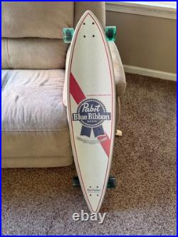 Rare Hipster Pabst Blue Ribbon Beer Santa Cruz Pintail Longboard Skateboard