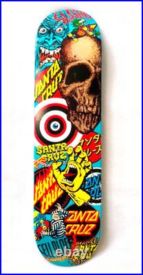 Rare LTD Santa Cruz Skateboards Graphic Collage Skateboard Deck 8.0 Powerply