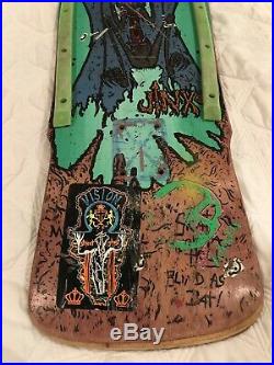 Rare OG Vision Jinx Vintage Skateboard Deck Santa Cruz Powell Peralta Alva Sims