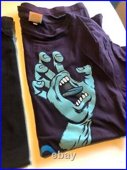Rare Original Vintage 80s SANTA CRUZ Screaming Hand Skateboard Shirt purple