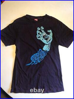 Rare Original Vintage 80s SANTA CRUZ Screaming Hand Skateboard Shirt purple