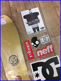 Rare Rob Roskopp Santa Cruz Face Gold Foil Skateboard w THRASHER KOTR DVD Natas