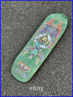 Rare! SMA Natas Burrito Breath GREEN Stain Skateboard Shape Deck Not Santa Cruz
