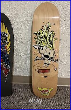 Rare Salba Dface Collab Santa Cruz Skateboard Deck Dface Tiger Alva