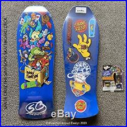 Rare Santa Cruz Bart Simpsons Toybox Skateboard Deck with matching Tech Deck
