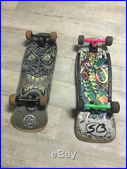 Rare Santa Cruz Jeff Kendall Graffiti Skateboard And Rob Roskopp 80s. Complete
