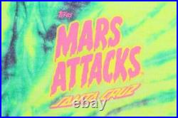 Rare Santa Cruz Mars Attacks Topps Skateboard Tie Dye Movie Promo Shirt Large