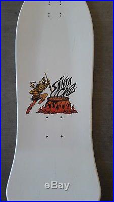 Rare Santa Cruz Salba WHITE tiger NOS reisssue skateboard 1980s Natas grosso