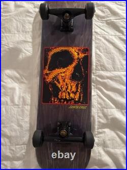 Rare Santa Cruz Skateboard Deck CRUZER 80S FLAME SKULL tensor truck C-Cut