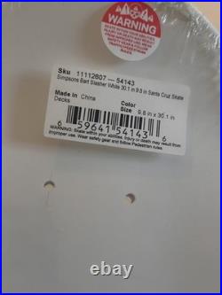 Rare Santa Cruz Slasher Skateboard Deck Bart Simpson Limited Edition #74 of 500