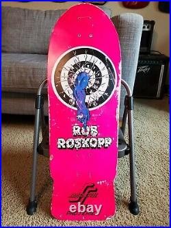 Rare Vintage Original 1984 Santa Cruz Rob Roskopp 1 target Skateboard Deck PINK
