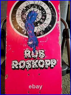 Rare Vintage Original 1984 Santa Cruz Rob Roskopp 1 target Skateboard Deck PINK