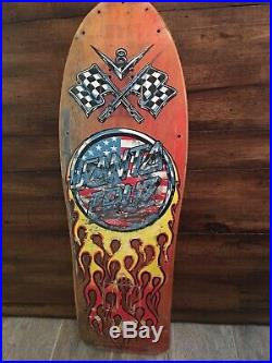 Rare Vintage Santa Cruz Jason Jessee V8 Hot Rod Skateboard Deck