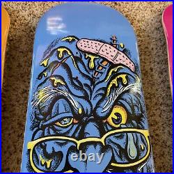 Rob Roskopp Face Old Man Parody Deck Set Not Santa Cruz Skateboard Lot Of 3 Nice