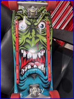 Rob Roskopp Rare Face Skateboard Santa Cruz Complete Used Gripped Slime Balls