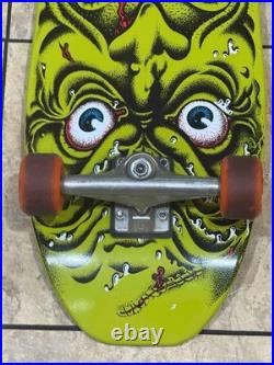 Rob Roskopp Santa Cruz Skateboard Deck Green Face Reissue with Industrial Trucks
