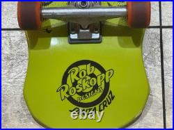 Rob Roskopp Santa Cruz Skateboard Deck Green Face Reissue with Industrial Trucks