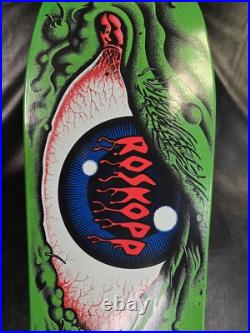 Rob Roskopp Santa Cruz Thirty Fn Years Eye Skateboard Deck Green Santa Cruz Rare