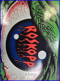 Rob Roskopp Santa Cruz Thirty Fn Years Eye Skateboard Deck Green Santa Cruz Rare