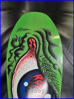 Rob Roskopp Santa Cruz Thirty Fn Years Eye Skateboard Deck Green Santa Cruz Rare
