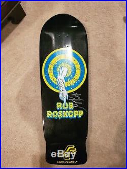Rob Roskopp Signed Reissue Skateboard Deck Santa Cruz Vintage