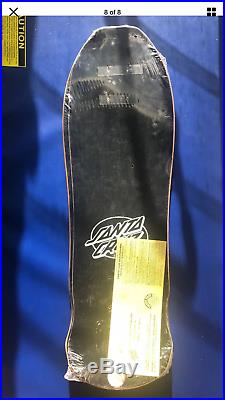 Rob roskopp nos vintage black top Santa Cruz deck skateboard face