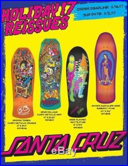 SANTA CRUZ Christian Hosoi Collage Skateboard Deck Candy Metallic Mint