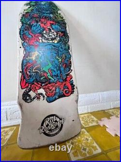 SANTA CRUZ Rob Roskopp Vintage Skateboard Deck With Rail Bar Hole