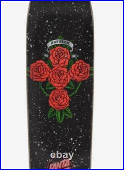 SANTA CRUZ Skateboard Deck DRESSEN ROSE CROSS SHAPED 9.31 X 31.94 BLACK