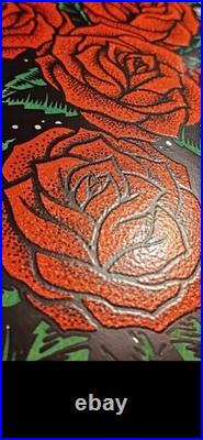 SANTA CRUZ Skateboard Deck DRESSEN ROSE CROSS SHAPED 9.31 X 31.94 BLACK