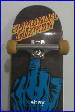 SANTA CRUZ Skateboard Deck EMMANUEL GUZMAN used deck 40th Anniversary from Japan